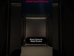 Schwarze Samurai-Spirale aus Metallgeflecht, dekorative Trennwand, Produktions- und Installationsdisplay