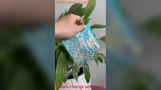 Bunte Metall-Fenstergitter, dekoratives Drahtgeflecht, Farbverlauf, verblassende Farbe