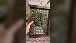 Dekorative Mesh-Einsätze aus gewelltem Metall für den Schrank, Sichtschutz