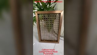 Gerahmtes dekoratives gekräuseltes Metallgeflecht, architektonisches Geflecht, individuelle Schranktür-Möbeldekoration