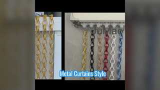 Metallkettenvorhänge, moderner Stil und Privatsphäre