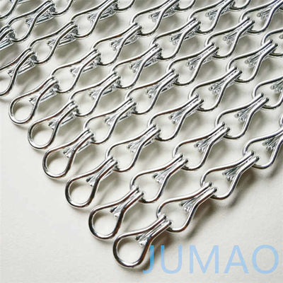 Türketten, Zaunvorhänge, Vorhänge aus Aluminiumketten, Schleife, Schirmschirme