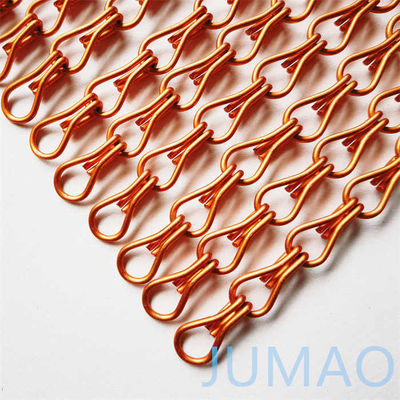 Commercial Orange Chain Link Fly Vorhang Zaun Wellenfensterbildschirm