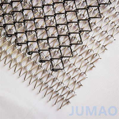 Diamant Mesh Metall Vorhang Raum Trennwand Jumao Sprial Dekorative Metall Gardinen