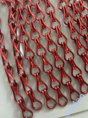 Leichtgewicht Aluminium Metall Kettenverbindung Vorhänge Fliegschirm gekrümmt unduliert