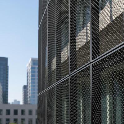 Schwarze Maschen Verkleidung Panels Drahtschirm Architektonische Konstruktion Fassaden