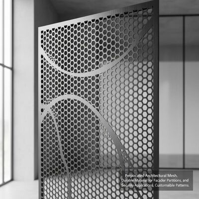 Perforiertes architektonisches Gitter Langlebiges Material für Fassaden, Innenraumtrennwände und Sicherheitsanwendungen, anpassbare Muster