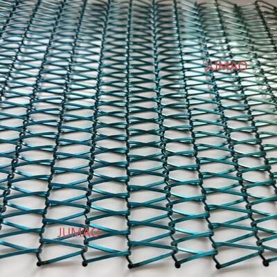Kundenspezifische Farbe dekoratives architektonisches Metallgeflecht farbiges spiralförmiges Metalldrahtgeflecht aus Edelstahl