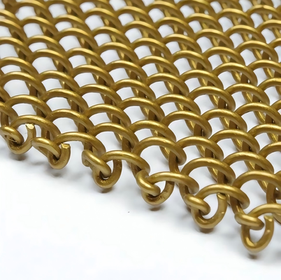 1mm Blenden Aluminium Metallgewebe Vorhang Dekorative Metallwand für Raumteiler
