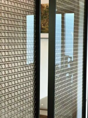 High Transparency Glass Laminated Metal Mesh With Multiple Mesh Styles Available